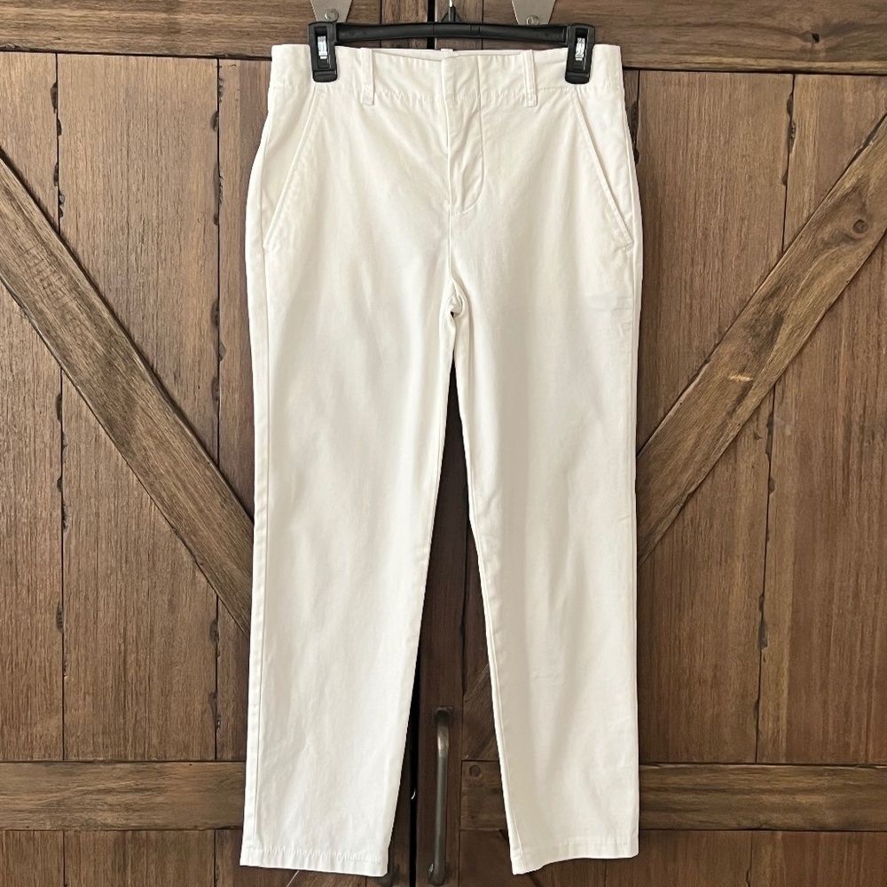 Vince Tapered Causal Ankle Work Dress Pants Off White Size 2 EUC